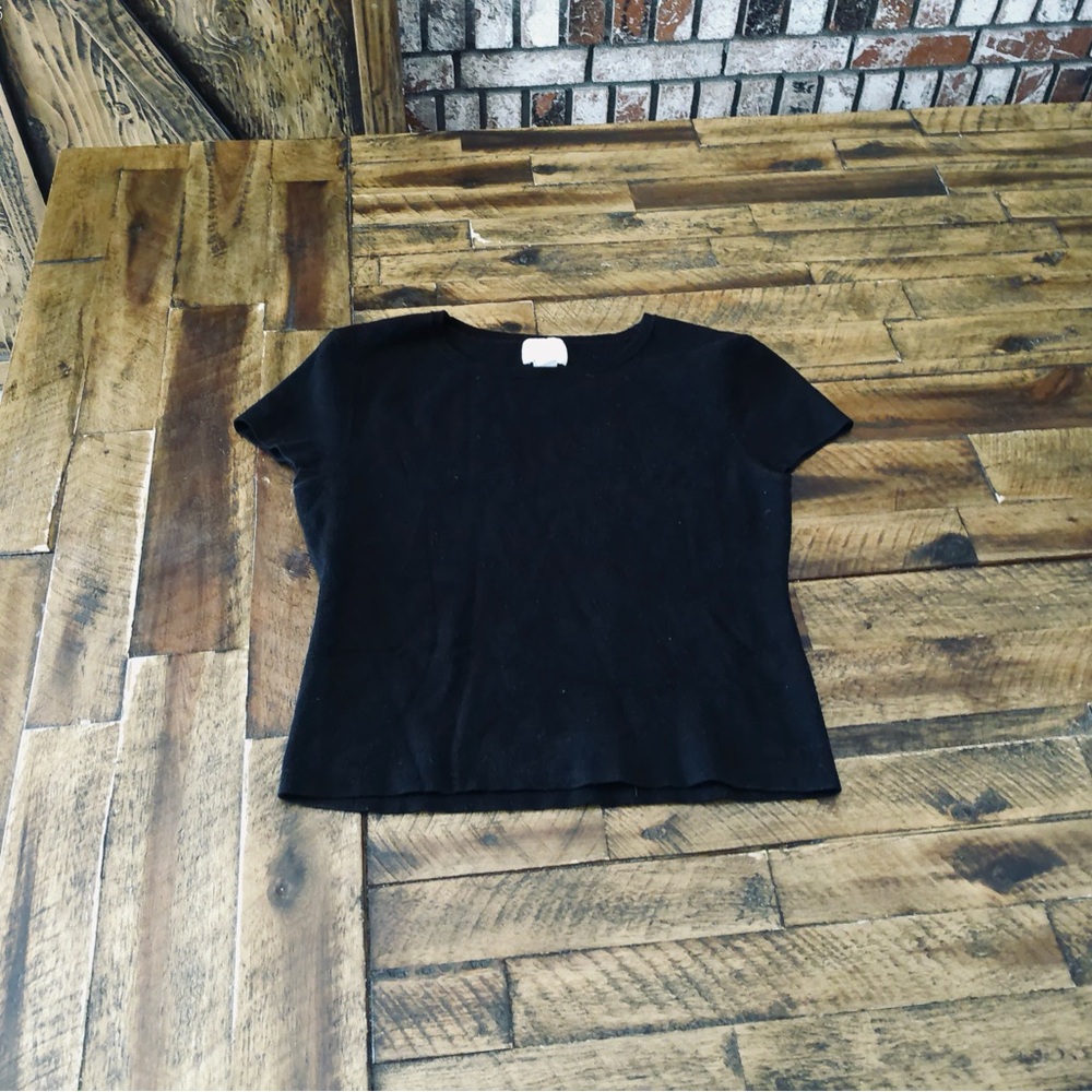 H&M Black Boxy Short Sleeve Tee